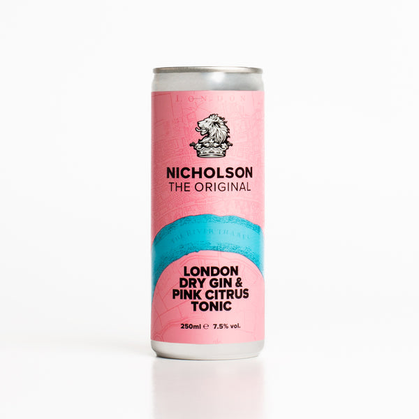 Nicholson Dry Gin & Pink Citrus Tonic - Pack of 12